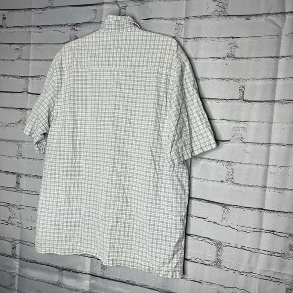 Quiksilver Gray & White Plaid Button‑Up Shirt Sz XL Surfer Streetwear Casual Y2K - Picture 9 of 13